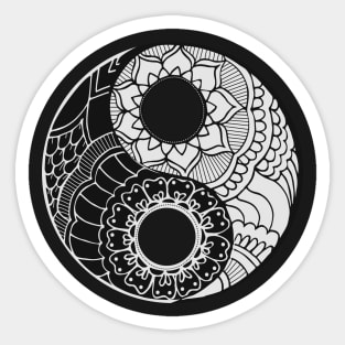 Zentangle ying yang sign Sticker